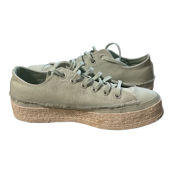 Converse All Star Espadrille Low Verde Shoes Ladies Size 9 - Picture 3 of 8